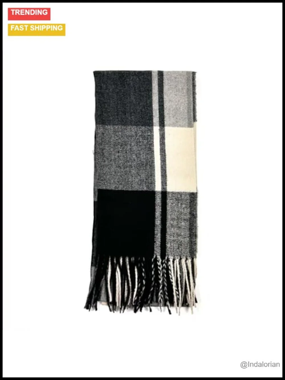 Men's Reversible Cashmere Feel Scarf for Spring Fall Winter